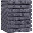 thumbnail image 1 of Toallas Algodón Tejido Waffle Absorbentes Suaves Secado Rápido Cocina Limpieza Hogar Gris Oscuro Pack 8, 1 of 5