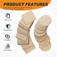 thumbnail image 5 of 50Pcs Wood Slices 4X4Inch Unfinished Wood Pieces Square and Round Wooden for DIY Coaster Arts Painti, 5 of 5