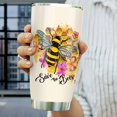 thumbnail image 4 of Bumble Honeybee Mug 20 Oz With Lid, Save The Bees Isulated Tumblr, Bee Tumbler Coffee Cup Stainless Steel, Honey Bee Themed Metal Themos, Gifts for Queen Bee Animal Lovers Beekeeper, 4 of 6