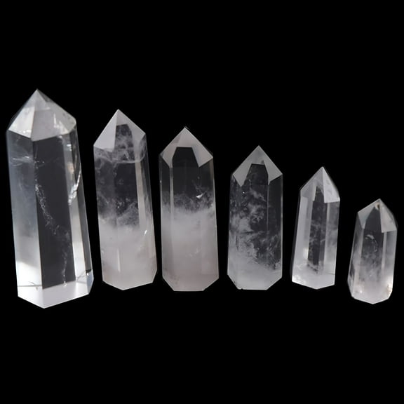 DESIGNICE Clear Quartz Crystal Point Natural Wand Specimen Reiki Healing Stone
