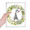 thumbnail image 1 of the Eiffel Tower Paris France Illustration Notebook Loose Diary Refillable Journal Stationery, 1 of 3