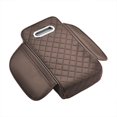 thumbnail image 2 of Reposabrazos de coche genérico, cojín, almohada, caja de pañuelos, consola central universal Marrón, 2 of 7