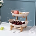 thumbnail image 1 of Fruit Tray Basket Wooden Frame Stand Multi-layer Candy Snack Plate Fruit Shelf Table Decoration Buy 2 Save 10%, 1 of 2