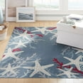 thumbnail image 4 of Home Dynamix Marine Coral Coastal Starfish Indoor/Outdoor Area Rug, Navy Blue/Ivory , 7'10"x10'2", 4 of 11
