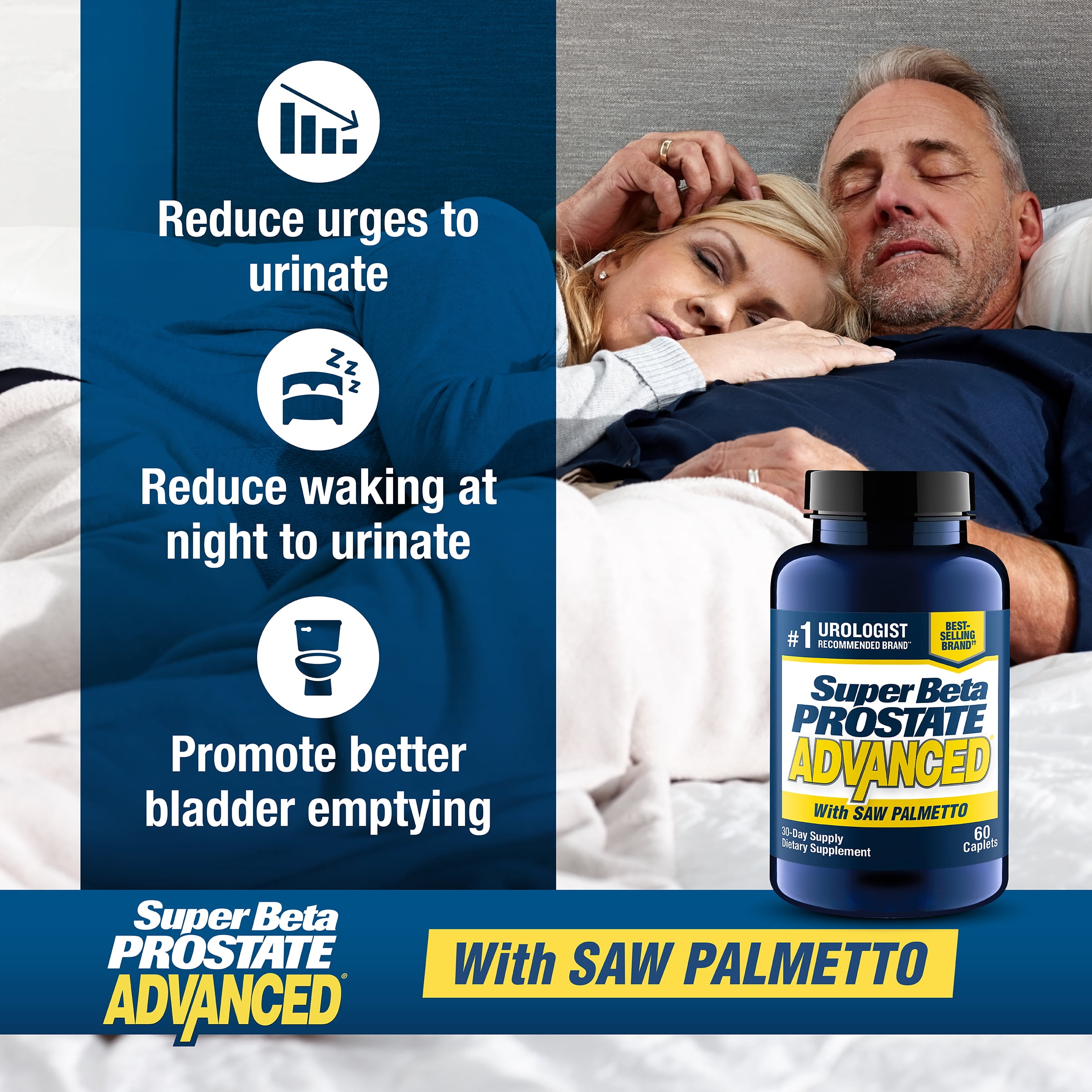 Super Beta Prostate Advanced + Saw Palmetto & Beta Sitosterol, Men's Health, 60 Caplets