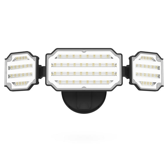 LEPOWER 45W 4500LM LED Flood Light Outdoor,3 Adjustable Heads IP65 Waterproof for Garage,Yard,Porch