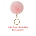 thumbnail image 3 of Fuzzy Ball Keychain Supple Comfortable Lovely Key Rings Adorable Practical Key Chains Women for Children Adults Elderly Students Pink 5cm, 3 of 9