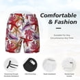 thumbnail image 3 of Yiaed Coral Reef Print Mens Swim Trunks Bathing Suit Compression Liner Beach Swim Shorts Swimwear Quick Dry Zipper Pocket No-Chafing Board Short-, 3 of 6