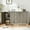 Gray, variant on Fluted Buffet Sideboard Cabinet with Storage,2/4 Doors & Adjustable Shelf,Handle,Spacious Tabletop,Modern Wood Coffee Bar Console Table for Dining Room,Kitchen,Living Room, Hallway, Entryway