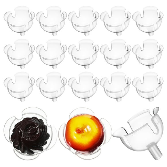 FELTECHELECTR 100 bolas huecas de plástico para envolver trufas de chocolate, decoración de tazas de envoltura