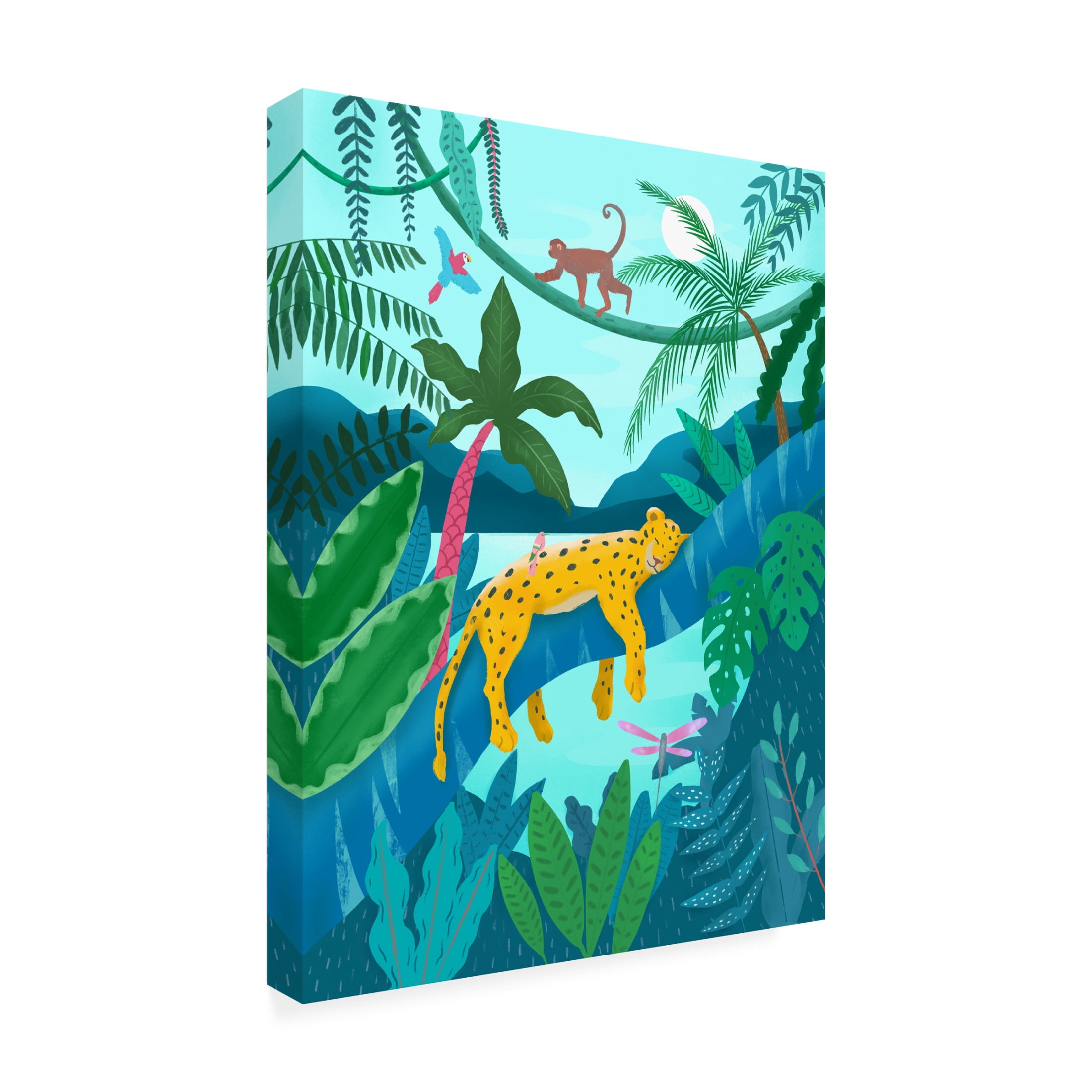 Trademark Fine Art Petra Lizde Jungle Leopard Canvas Wall Art