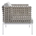 thumbnail image 4 of Modway Harmony 3-Piece  Sunbrella® Basket Weave Outdoor Patio Aluminum Seating Set in Tan Gray, 4 of 10