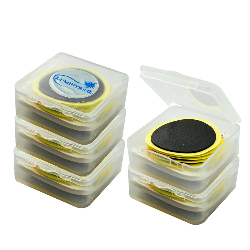Lumintrail Glueless Bike Tire Patch Kit w/ 6 Adhesive Bicycle Tube
