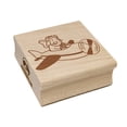 thumbnail image 1 of Elephant Flying an Airplane Plane Square Rubber Stamp Stamping Scrapbooking Crafting - Medium 1.75in, 1 of 7