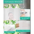 thumbnail image 4 of No Hook Shower Curtain with Snap in Liner, Hello Summer Watercolor Green Kiwi Slice Hotel Shower Curtains for Bathroom, Washable Shower Curtain Liner Set with Mesh Top Window, 72”x78”, 4 of 6