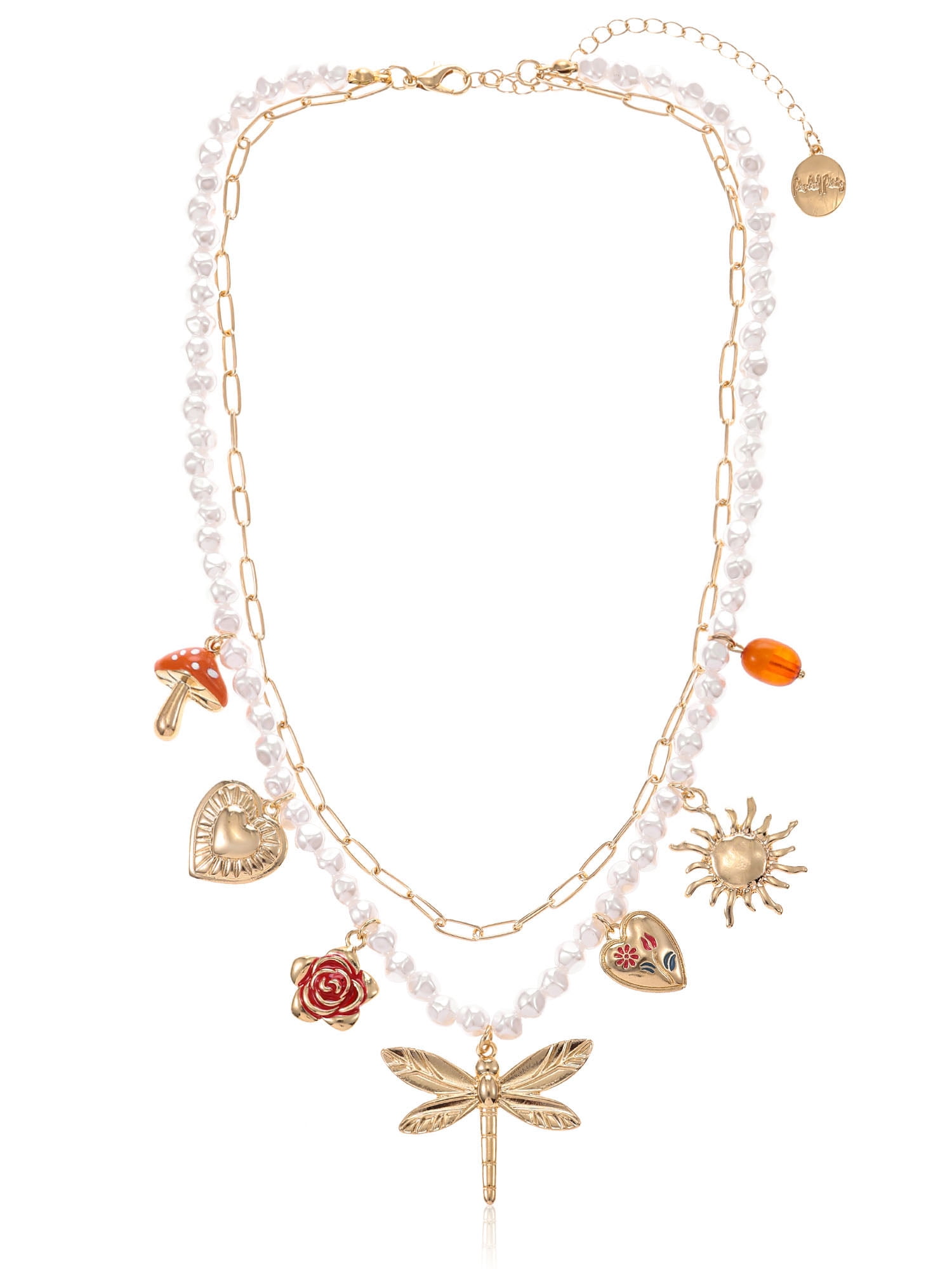 Packed Party Golden Garden Double Layered Charm Necklace