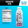 thumbnail image 3 of Prime Hydration Zero Sports Drink, Grape Ice, 16.9 fl oz, 12 Pack, Bottles, 3 of 10