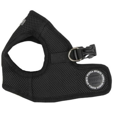 Puppia Soft Vest - Soft Vest Dog Harness - Black - Medium, Material : Polyester 100% By Puppia