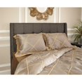 thumbnail image 3 of Linon Luxe Full/Queen Tufted Wingback Upholstered Headboard in Charcoal Gray, 3 of 5