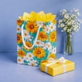 thumbnail image 4 of Colorful Daisy Floral Gift Bag with Rope Handles, Premium Paper Shopping Bag for Gifts, Retail Packaging, Parties and Celebrations, 4 of 5