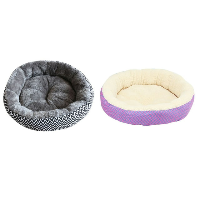 Coussin pour Animaux de Compagnie Lit d'Hiver en Peluche Nid Doux pour Animaux de Compagnie Canapé Chenil Animal Tapis Rond Intérieur