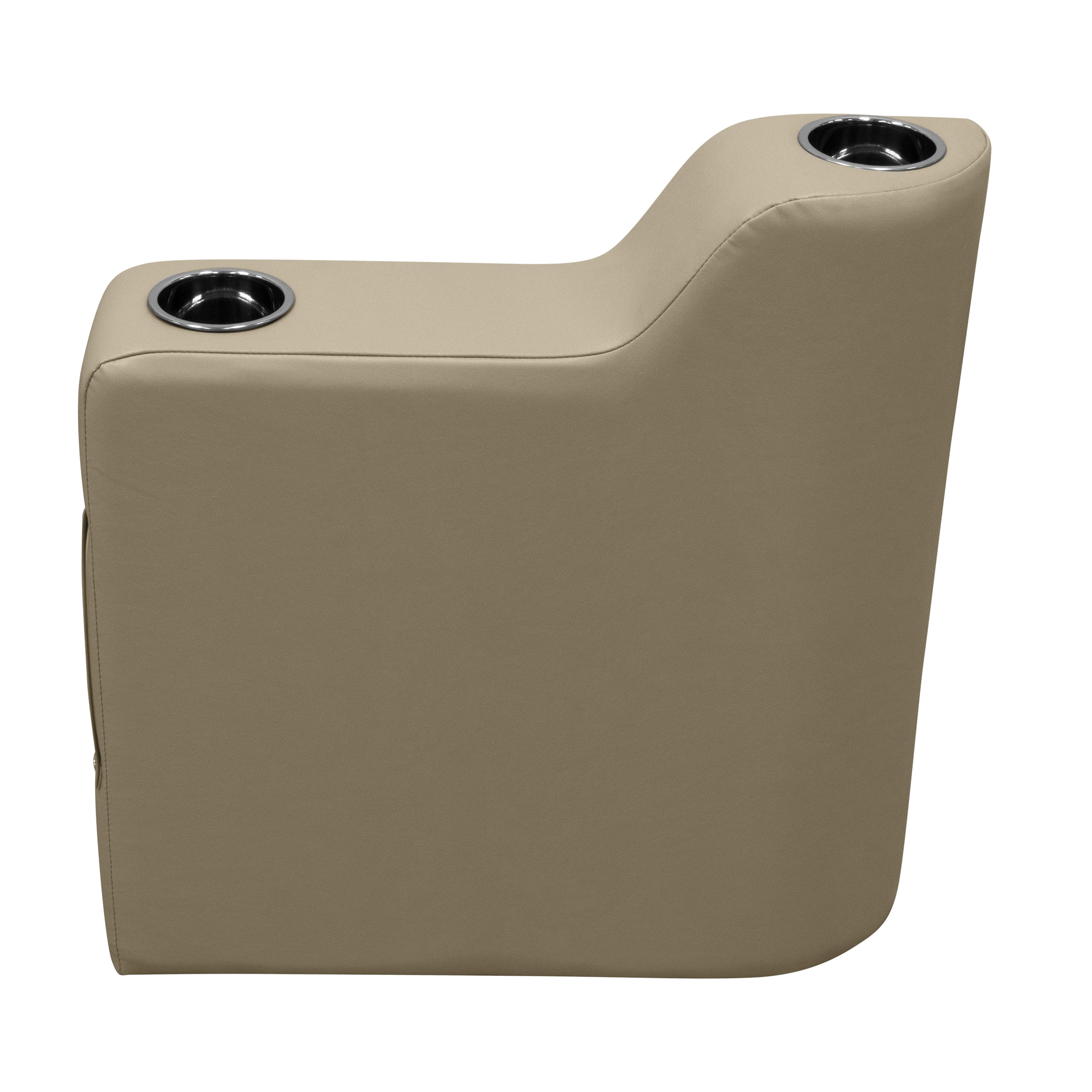 Wise DLX3009-207 DLX Series Pontoon Left Radius Arm Rest - Neutral