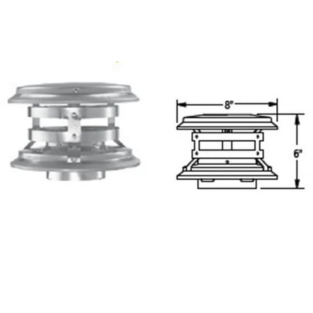 

M & G Duravent 3PVP-VC 3 Inch Pellet Vent Pro Vertical Cap Stainless Steel