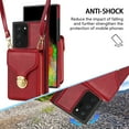 thumbnail image 2 of Dteck for Samsung Galaxy A53 Crossbody Wallet Case, Zipper Card Phone Case with Lanyard, PU Leather Back Phone Cover for Women Men Compatible with Samsung Galaxy A53 5G,Red, 2 of 7