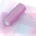 thumbnail image 3 of Flmtop Rainbow Glitter Tulle Roll for Table Runner Chair Sash Bow DIY Sewing Craft Dark Color, 3 of 8