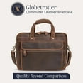 thumbnail image 7 of Full Grain Leather Briefcase for Men, Handcrafted, Fits 15.6" Laptop - Dark Brown, 7 of 7