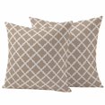 thumbnail image 2 of Pack of 2 Outdoor Pillow Covers 20x20 Inch Waterproof Modern Beige Geometric Throw Pillow Covers,Decorative Couch Pillow Shams Protectors Abstract Art Morocco Aesthetic Patio Cushion Pillowcases, 2 of 8