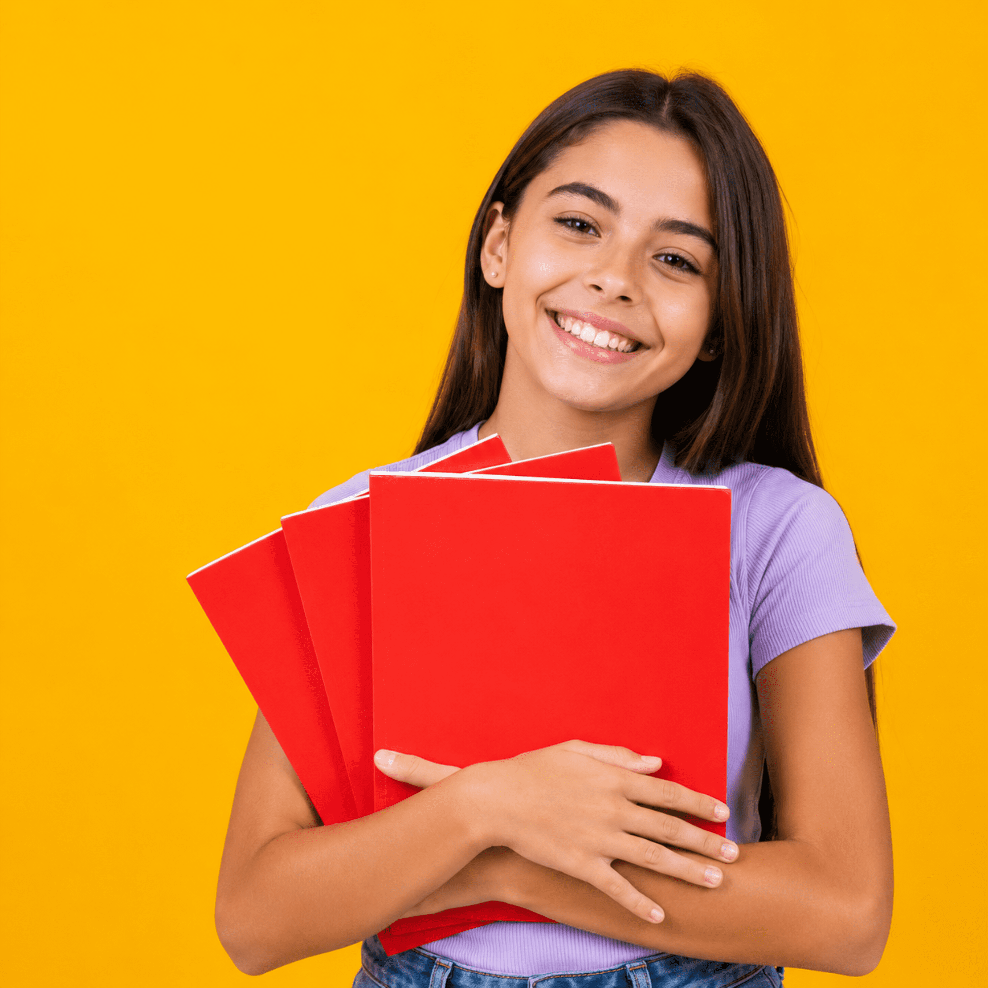 School Supply Boxes | (Red) Three Prong, Two Pocket Folders | 200 Pack | Letter Size Folders for the Classroom & Office
