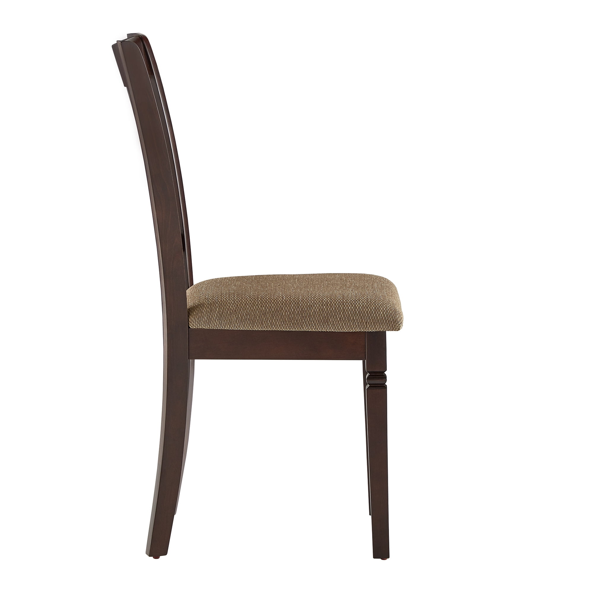 Weston Home Finn Espresso Finish Upholstered Dining Chairs, Set of 2