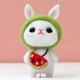 thumbnail image 3 of DIY Cute Needle Felting Wool Rabbit Craft Kit Handmade Material Package Tools for Kids Adults Craft Peach Watermelon Strawberry Carrot Foam Workbench, 3 of 7