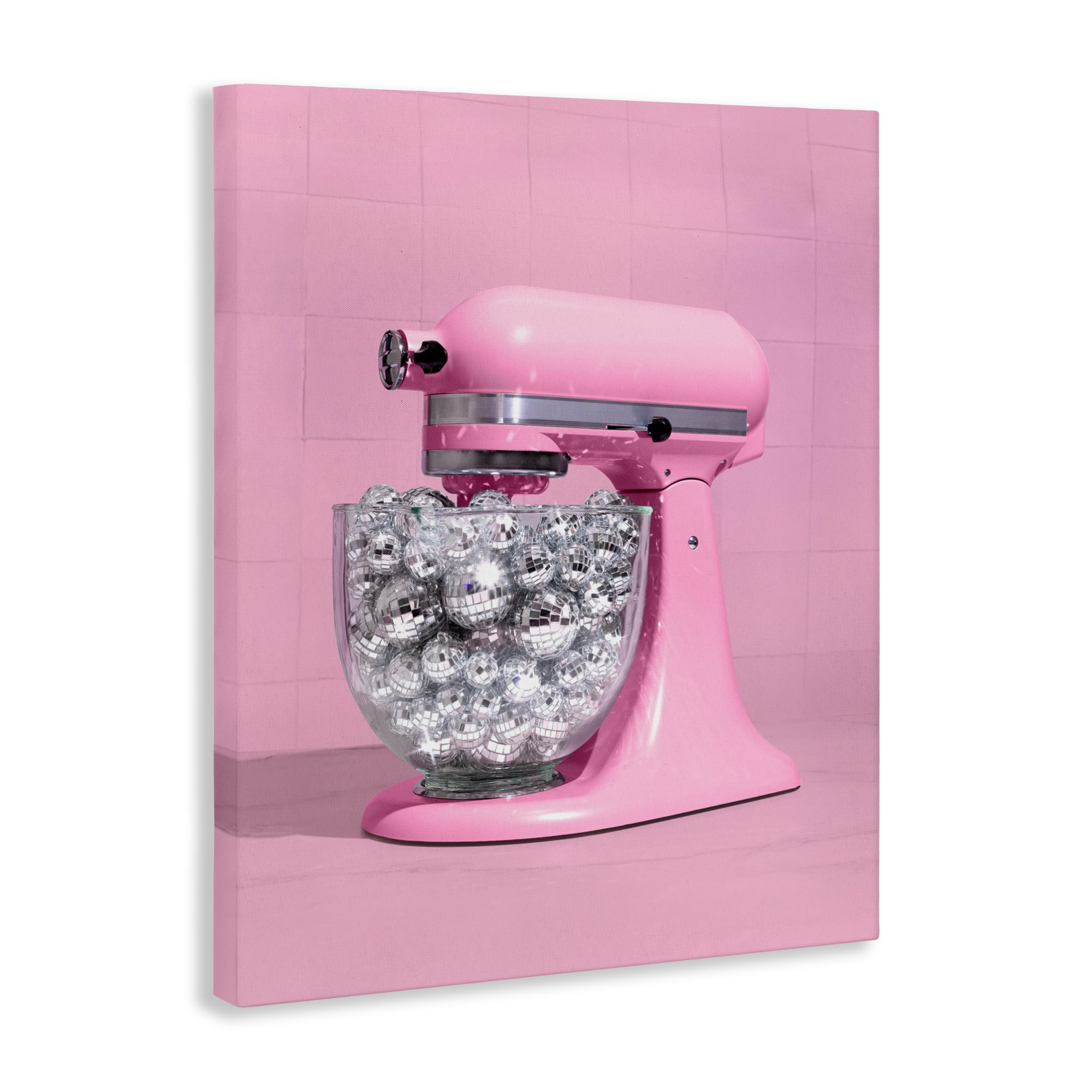 Stupell Industries Disco Kitchen Mixer over Pink Canvas Wall Art, design by LISH Creative