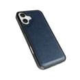 thumbnail image 4 of Designed for iPhone 16 Phone Case, Classic Lightweight PU Leather Back + TPU Frame, Shockproof Protective Anti-falling Ultra Slim Back Case for iPhone 16, Darkblue, 4 of 6