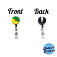 thumbnail image 2 of French Guiana Country Flag Retractable Reel ID Badge Key Card Name Tag Holder with Clip, 2 of 6