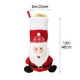 thumbnail image 3 of 3D Plush Christmas Stockings, Stockings for Family, Embroided, Xmas Character for Family Holiday Christmas Party Decorations, 3 of 6