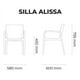 thumbnail image 3 of Lagoon Silla de Comedor con Descansabrazos para Interior y Exterior con Protección UV, Modelo Alissa 7050 Lagoon  ALISSA, 3 of 4