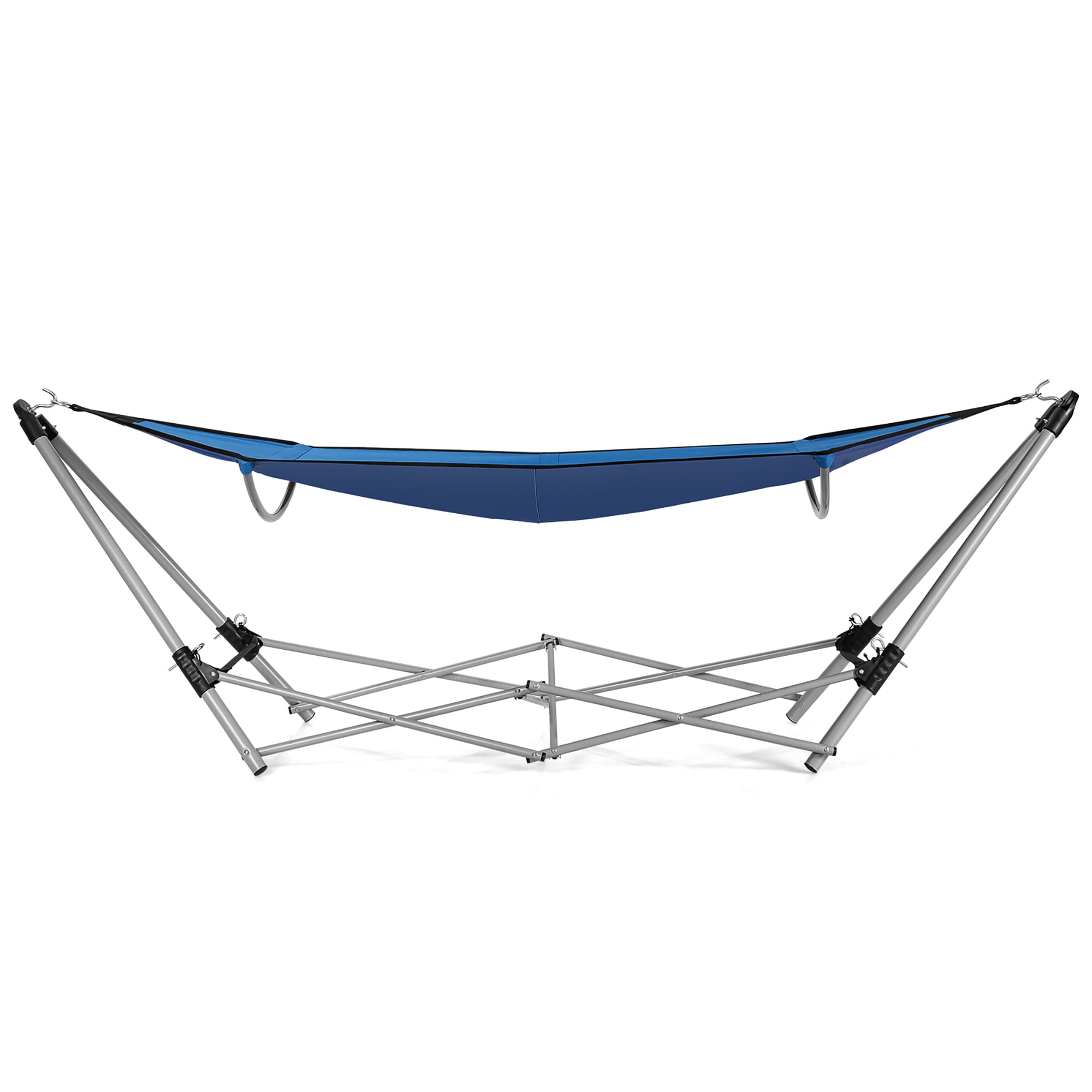 Costway Portable Folding Hammock Lounge Camping Bed Steel Frame
