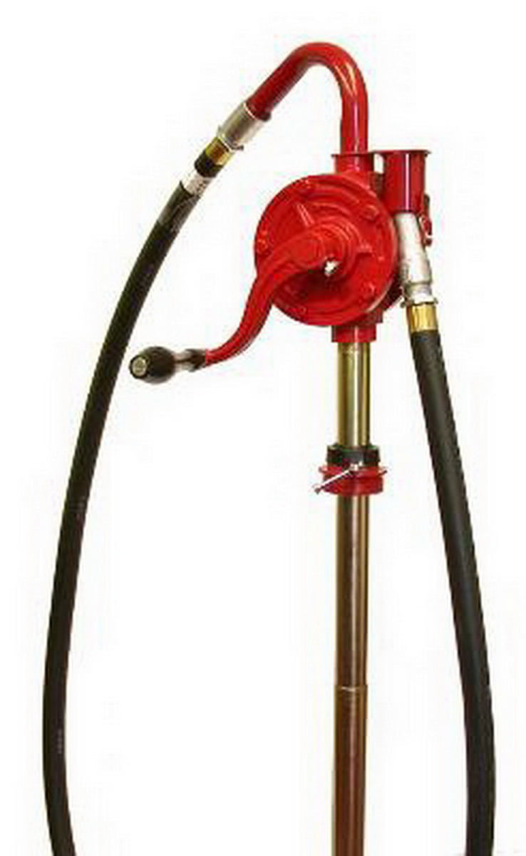 National-Spencer 961 Rotary Pump with Rubber Hose and Holster for 15 gal-55 gal Drum 