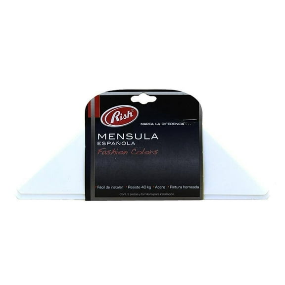 Ménsula Española Rish Fashion Colors Blanco 2 Piezas