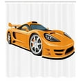 thumbnail image 3 of Ambesonne Cars Shower Curtain, Orange Fast Sports Car, 69"Wx75"L, Pale Orange Black Grey, 3 of 3
