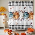 thumbnail image 3 of Fall Thanksgiving Shower Curtains for Bathroom, Watercolor Pumpkin Black Plaid Waterproof Fabric Shower Curtain for Bathroom Bathtub Decoration, Machine Washable, 54x"78", 3 of 9
