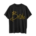 thumbnail image 3 of Mode Décontractée pour Femmes T-Shirt à Manches Courtes Col Rond Imprimé Lettre 7, 3 of 3