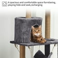 thumbnail image 4 of ZephyPaws 52"Cat Tree for Adult Cat,Multiple Sisal Cat Scratching Post Tower for Indoor Kitten,Gray, 4 of 8