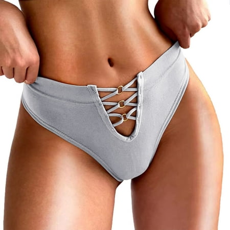 

Mackneog Ladies Briefs Net Panty Underwear Thong For Woman Black Women In Thongs Panty Women Small Women s Panties Grey M Gift on Clearance