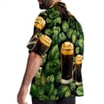 thumbnail image 3 of Saint Patrick's Day Men's Short Sleeve Hawaiian Beach Poplin Shirt Casual Printed Button Down Summer Unisex Shirt, 3 of 6