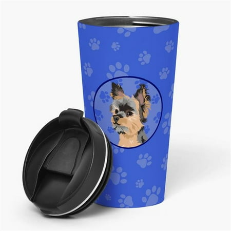 

Carolines Treasures WDK1218TBL215 7.25 x 3.5 in. Unisex Yorkie Black & Gold No.2 Stainless Steel 16 oz Tumbler Blue