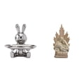 thumbnail image 1 of Figura Creativa De Conejo, Escultura Cristiana Clásica, Estatua De Resina De Cerámica, Bandeja Organizadora Para Pascua, Boda, Tocador, Mesa De Oficina, Decoración Del Hogar, 1 of 8